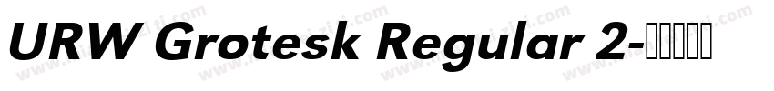 URW Grotesk Regular 2字体转换